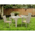 Invernadero 5 Piece Gudhjem Outdoor-furniture Natural Color Wicker Dining Set - Natural IN2232304